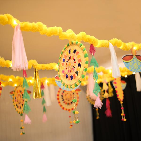 Yellow Garlands With Lights