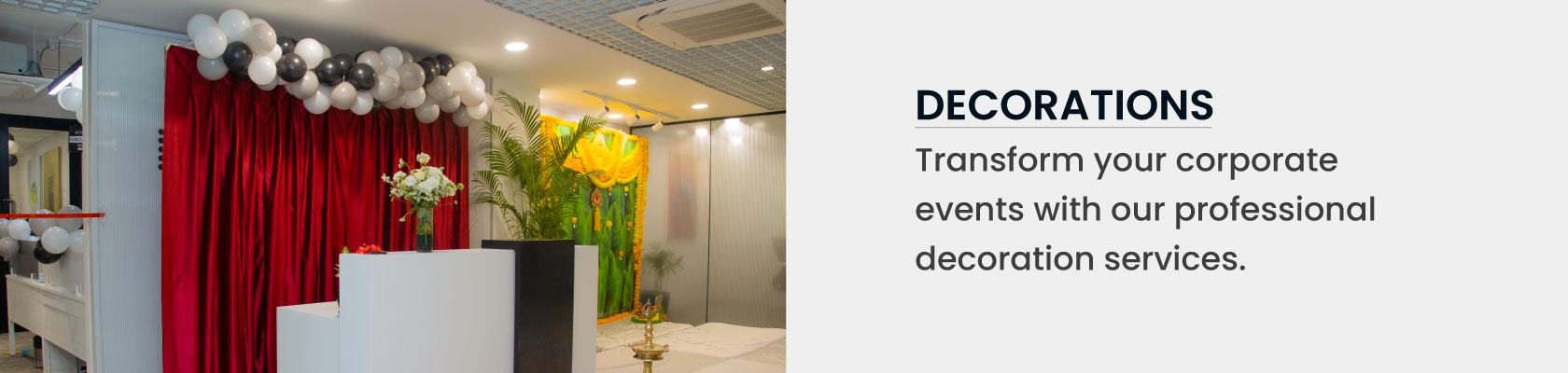 transform your corporate events with our professional decoration services