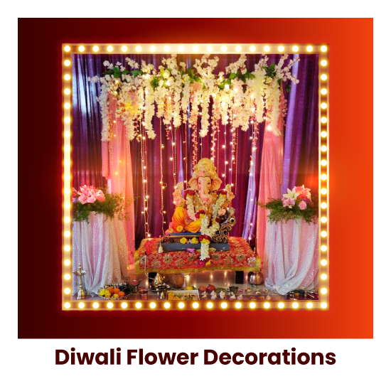 Traditional Diwali flower decorations for home