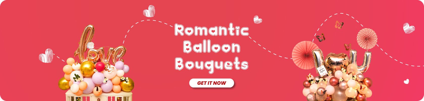 Make your Personalised Valentine's Gift more romantic with Balloon Bouquets by CherishX