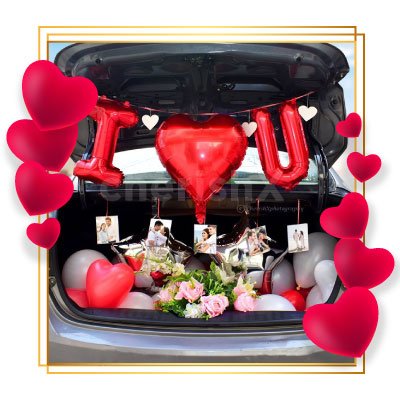 Special Gift for Valentines Day- Car Boot Surprise