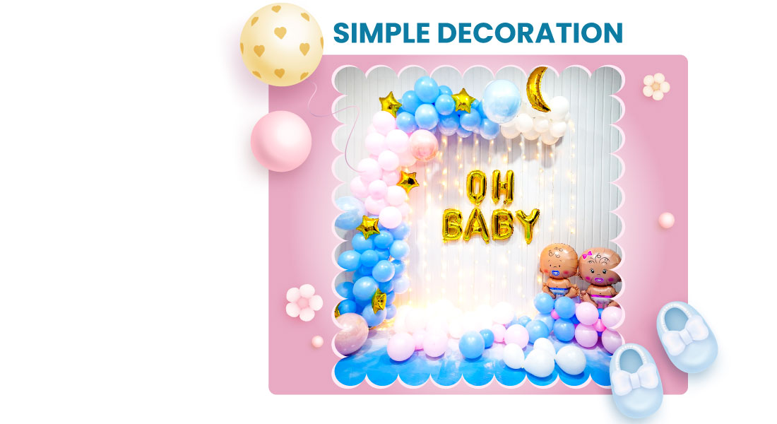 Celebrate the magic of Baby Shower with our Simple Balloon Decorations