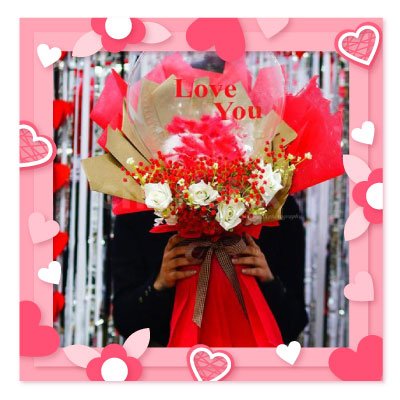 Stunning Love You Balloon Bouquet for Valentine's Day Gift