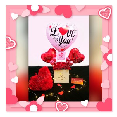 Unique way to express your Love this Valentine's Day with Roses Balloon Bouquet