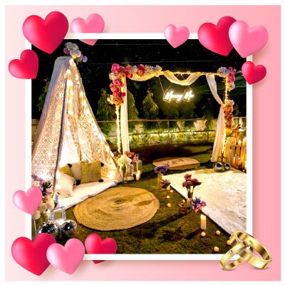 Amazing Fairytale Boho Proposal Setup for Proposal