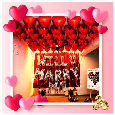 Valentine's Romantic Customisable Marry Me Balloon Decoration